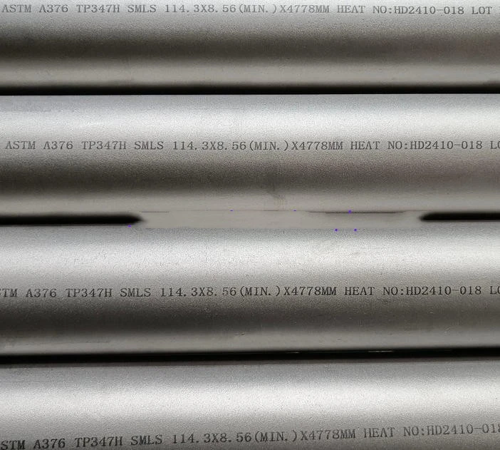 ASTM A376 TP347H ท่อเหล็กไร้รอยต่อสำหรับโรงไฟฟ้า